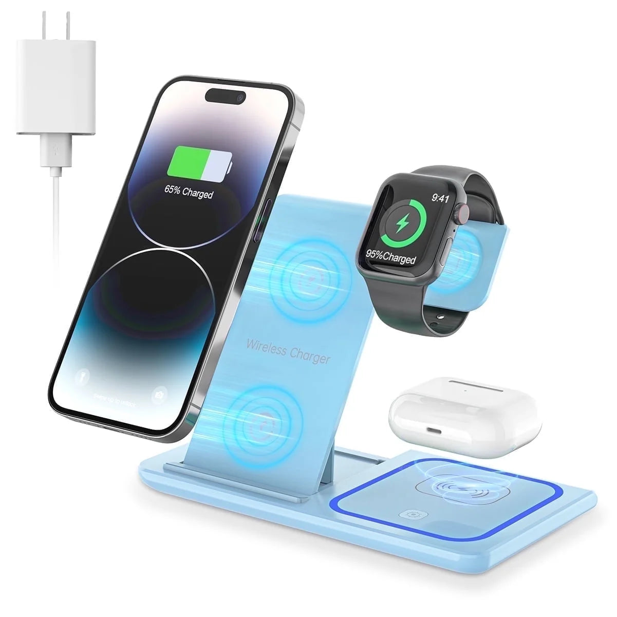 cargador inalambrico para multiples dispositivos