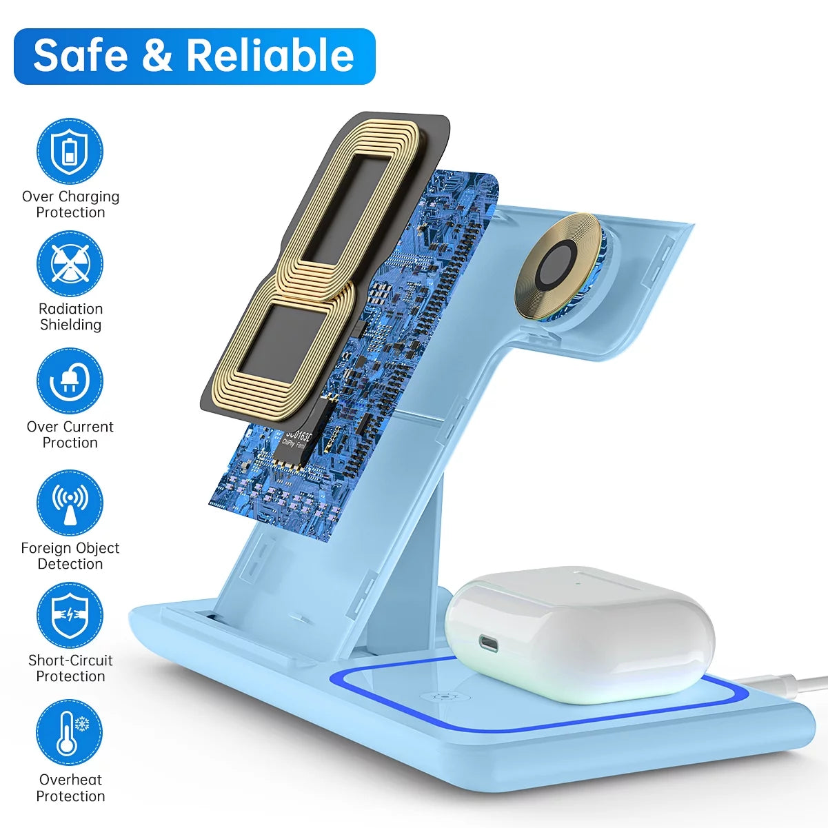 cargador inalambrico para multiples dispositivos
